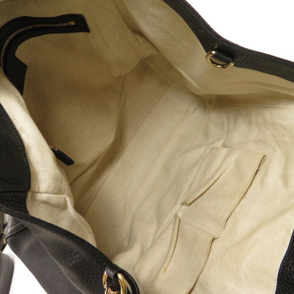 Gucci Soho leather tote Shoulder bag Black - Picture 5 of 11